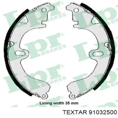 91032500 Textar zapatas de frenos de tambor traseras