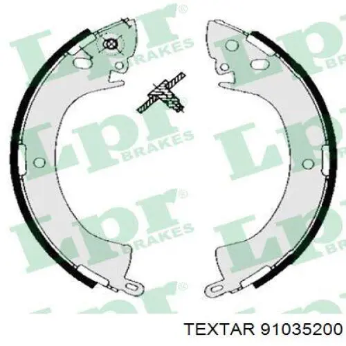 91035200 Textar zapatas de frenos de tambor traseras