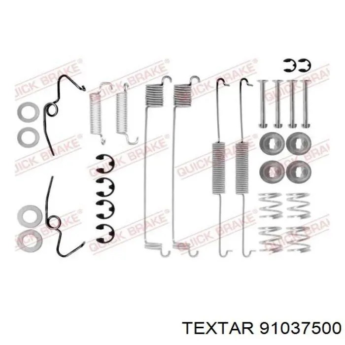 91037500 Textar zapatas de frenos de tambor traseras