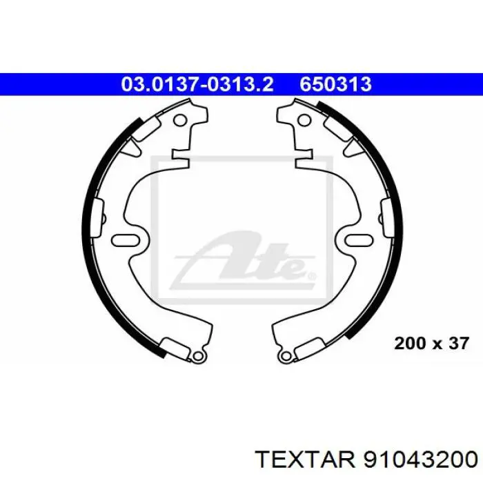 91043200 Textar zapatas de frenos de tambor traseras