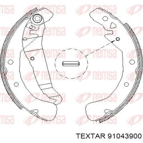 91043900 Textar zapatas de frenos de tambor traseras