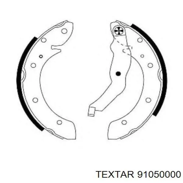 91050000 Textar zapatas de frenos de tambor traseras