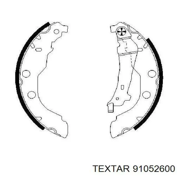 91052600 Textar zapatas de frenos de tambor traseras