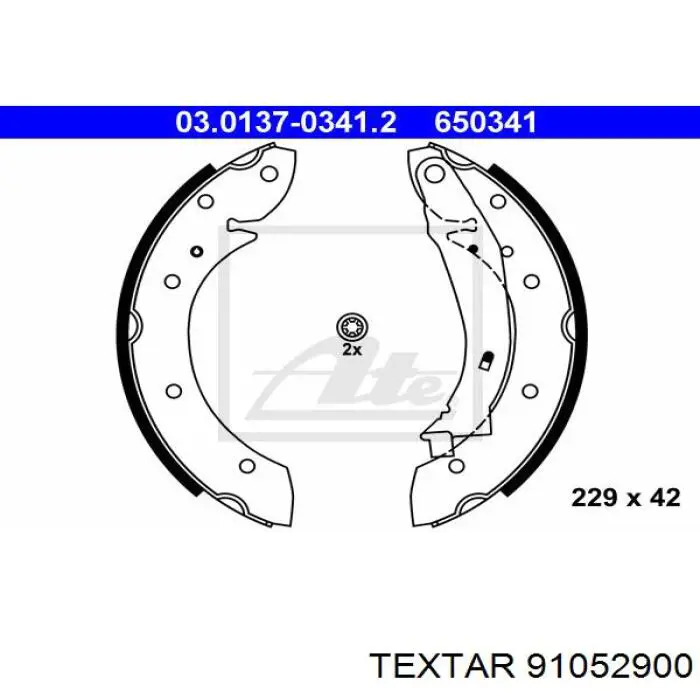 91052900 Textar zapatas de frenos de tambor traseras