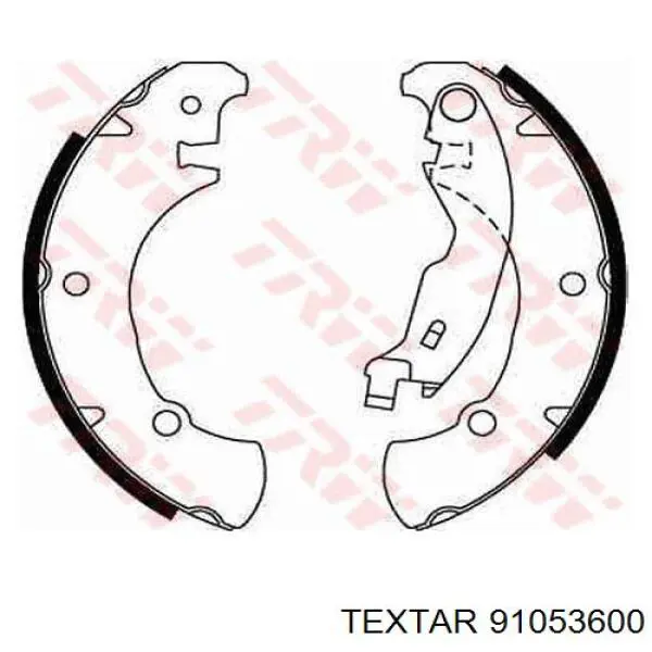 91053600 Textar zapatas de frenos de tambor traseras