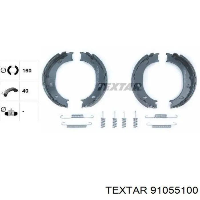 91055100 Textar zapatas de freno de mano