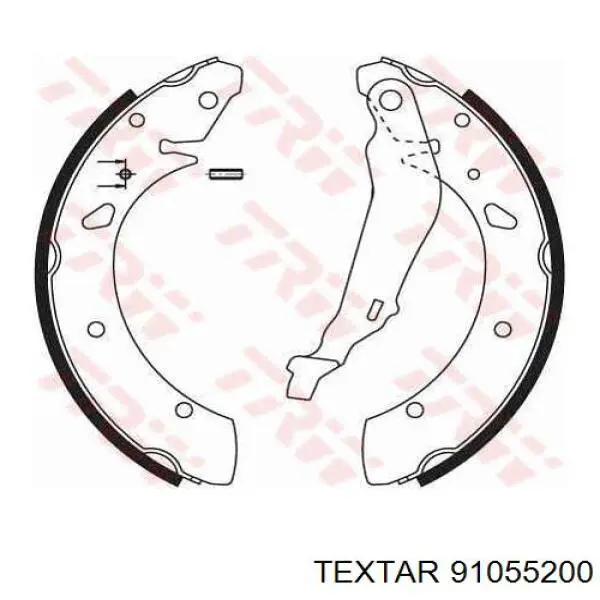 91055200 Textar zapatas de frenos de tambor traseras