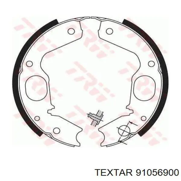 91056900 Textar juego de zapatas de frenos, freno de estacionamiento
