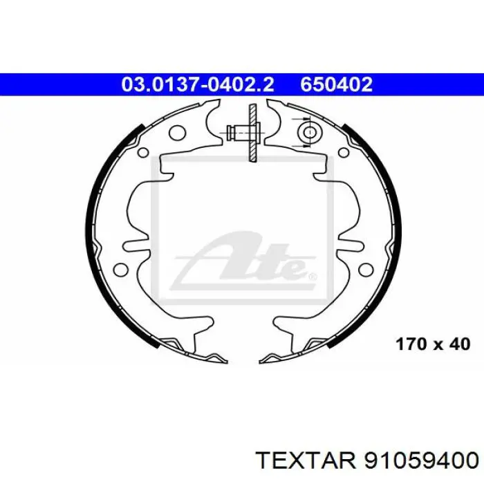 91059400 Textar juego de zapatas de frenos, freno de estacionamiento