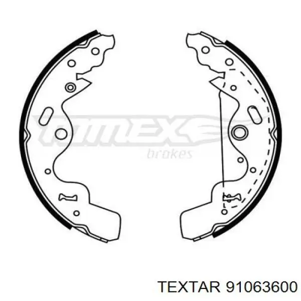 91063600 Textar zapatas de frenos de tambor traseras