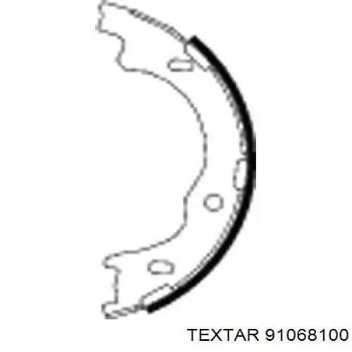 91068100 Textar juego de zapatas de frenos, freno de estacionamiento