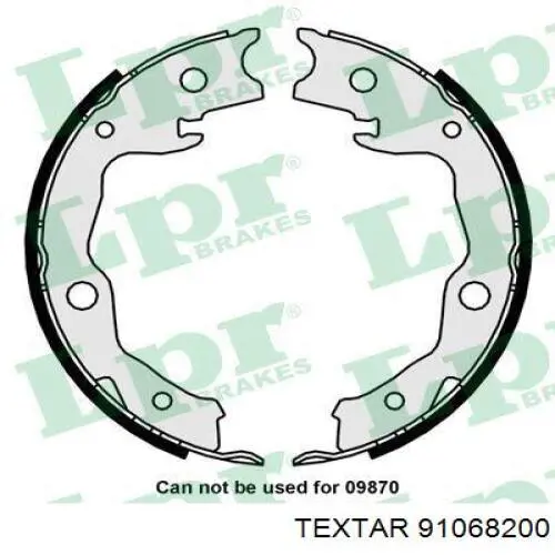 91068200 Textar juego de zapatas de frenos, freno de estacionamiento