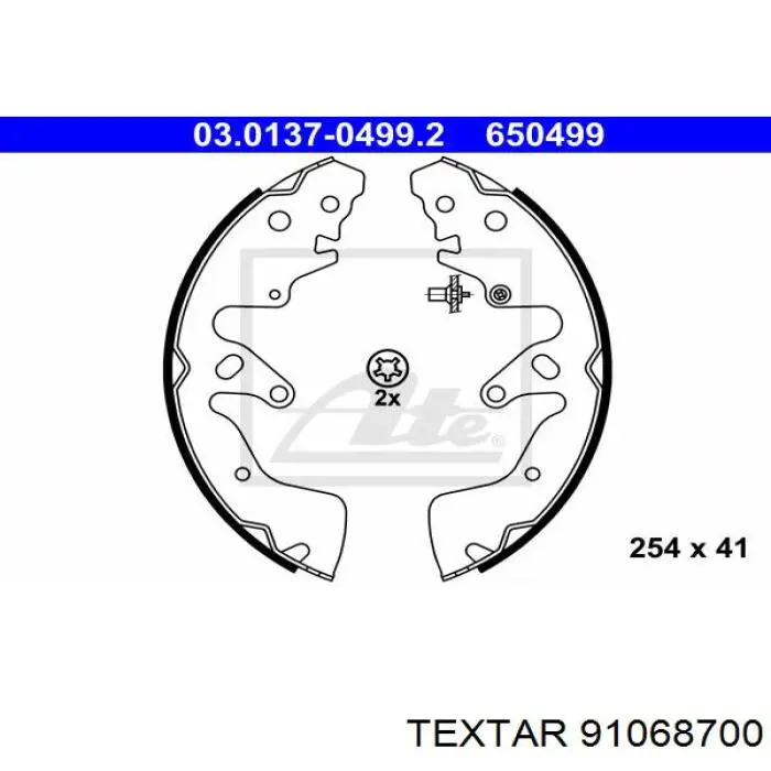 91068700 Textar zapatas de frenos de tambor traseras