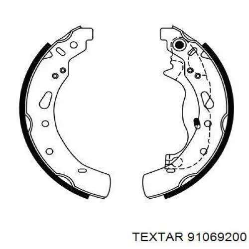 91069200 Textar zapatas de frenos de tambor traseras