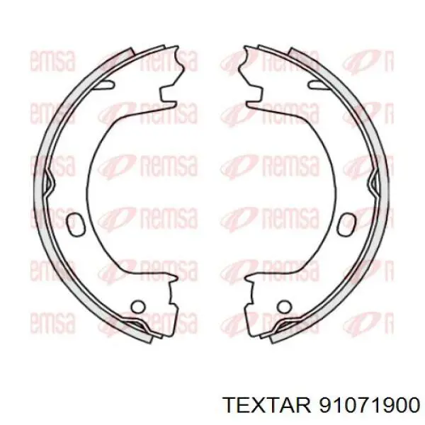 91071900 Textar juego de zapatas de frenos, freno de estacionamiento