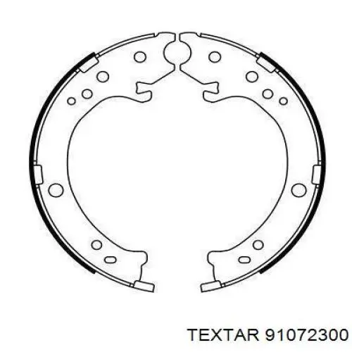 91072300 Textar juego de zapatas de frenos, freno de estacionamiento