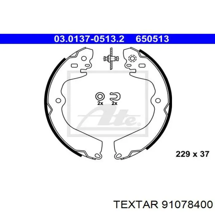 91078400 Textar zapatas de frenos de tambor traseras