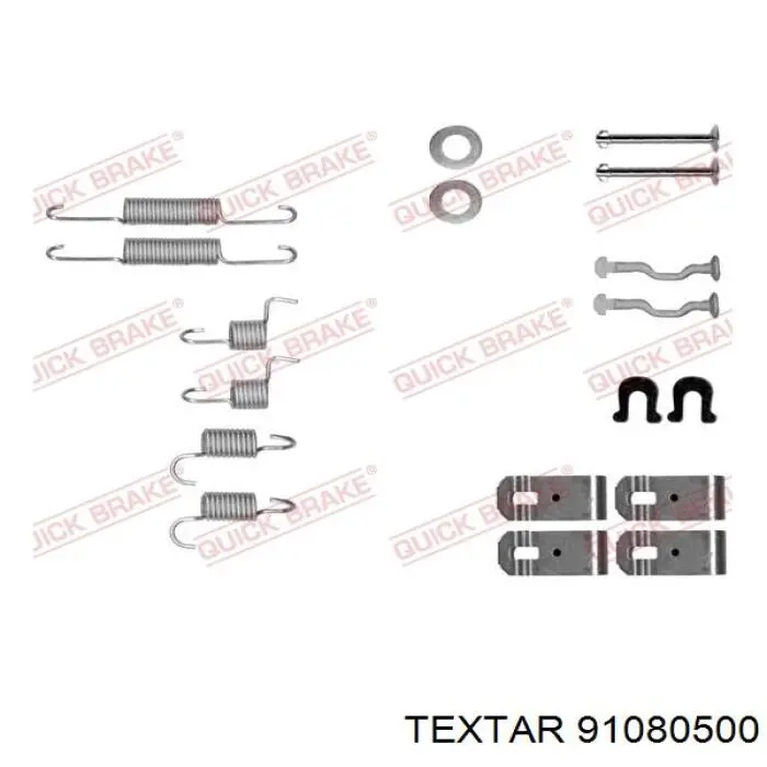 91080500 Textar juego de zapatas de frenos, freno de estacionamiento