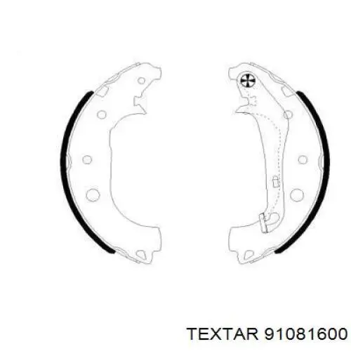 91081600 Textar juego de zapatas de frenos, freno de estacionamiento