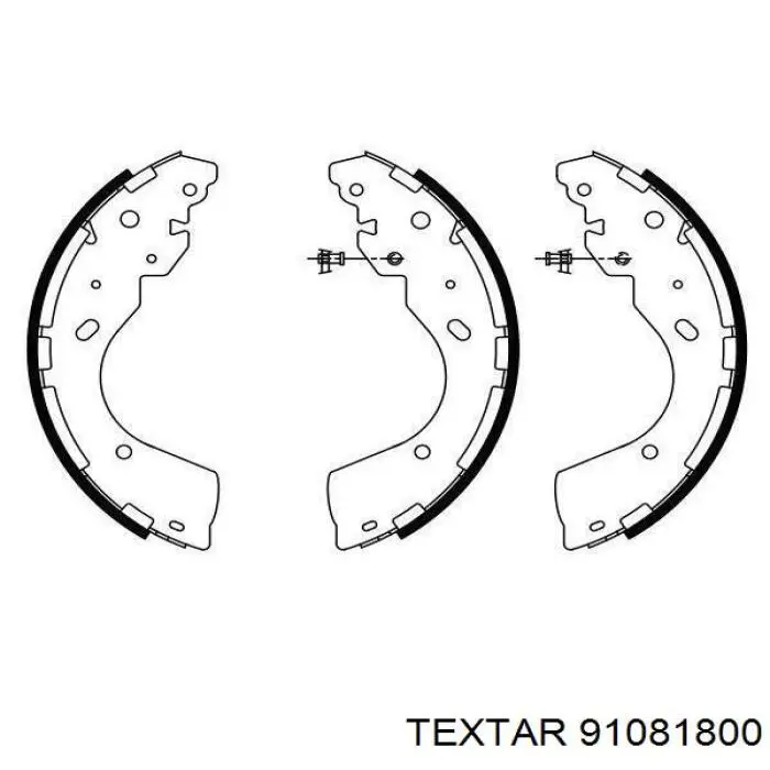 91081800 Textar zapatas de frenos de tambor traseras