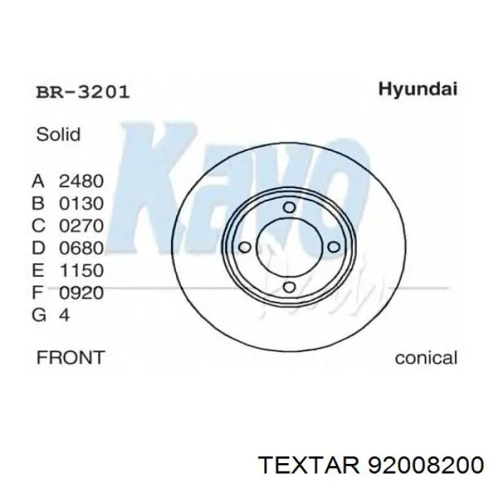 Disco de freno 5022672 Ford