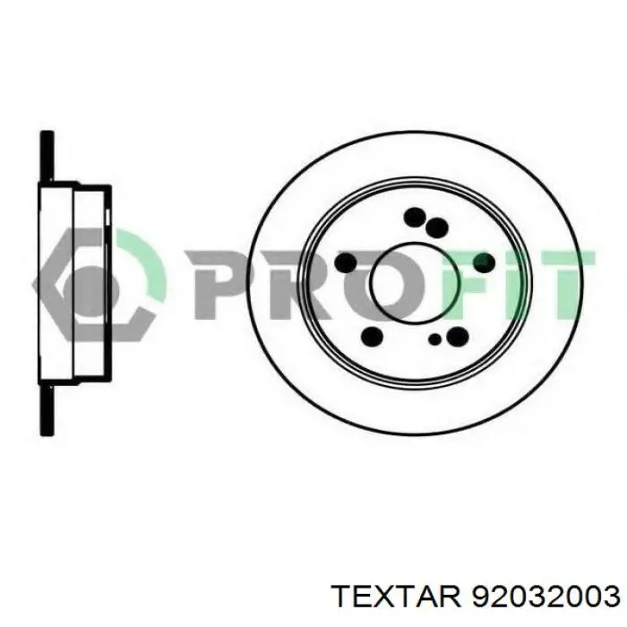 92032003 Textar Freno de disco trasero