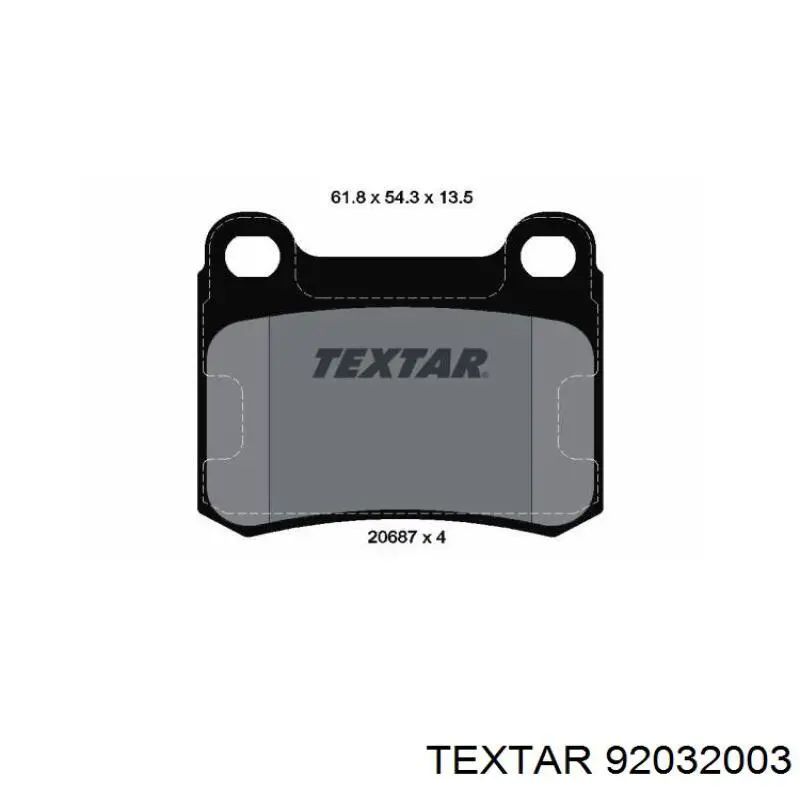 Frenos traseros Textar 92032003