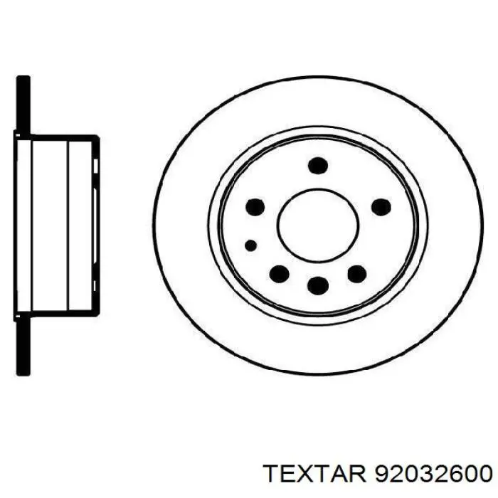 92032600 Textar disco de freno trasero