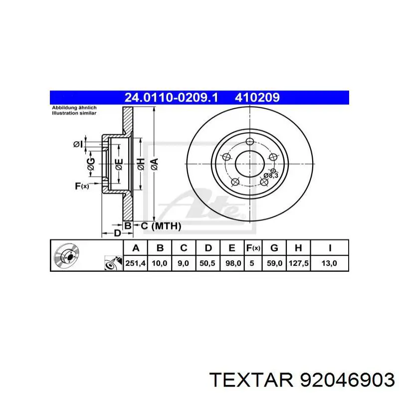 Disco de freno trasero Alfa Romeo 147 937