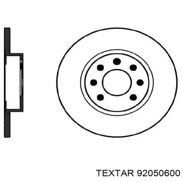 92050600 Textar freno de disco delantero