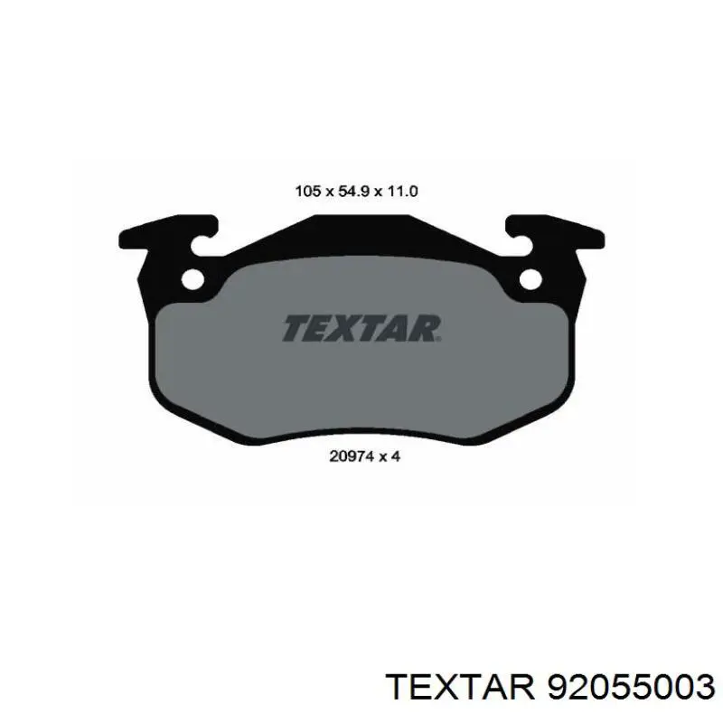 Disco de freno trasero Peugeot 206 2A/C