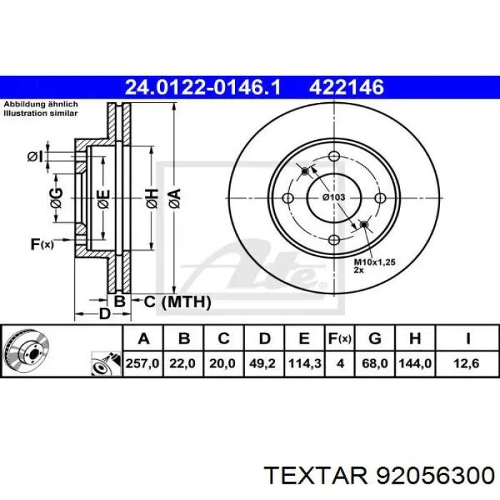 Frenos delanteros Textar 92056300 precio, desde 33,01 EUR
