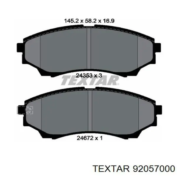 Frenos traseros Textar 92057000