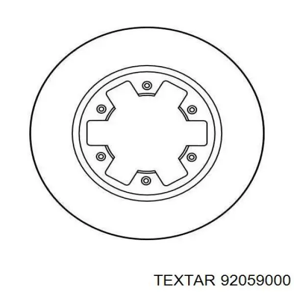 Disco de freno 92059000 Textar