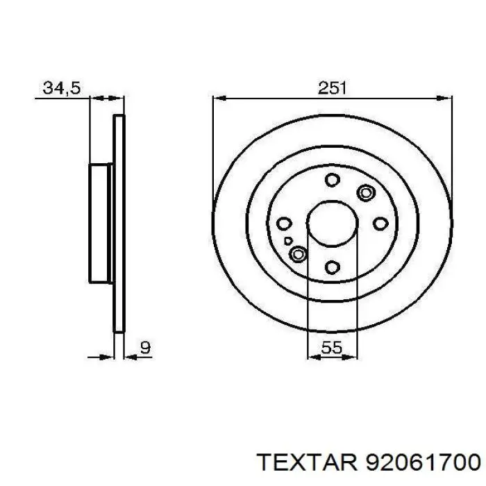 Disco de freno trasero Mazda 323 BG