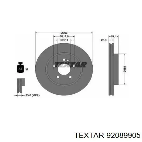 Frenos delanteros Textar 92089905 precio, desde 39,41 EUR
