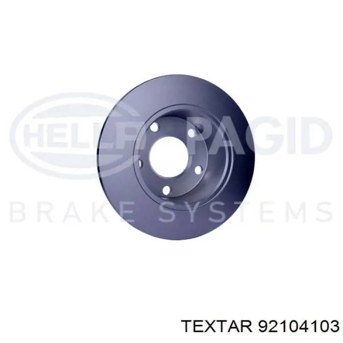 Disco de freno trasero 92104103 Textar