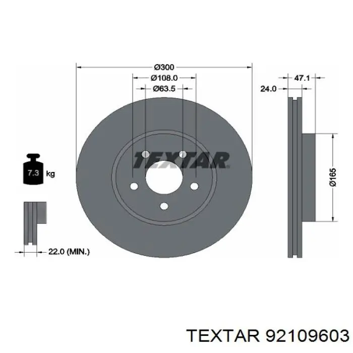 Freno de disco delantero Jaguar X-type CF1