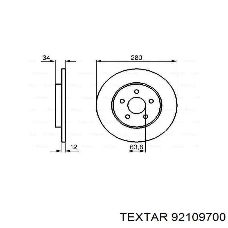 Disco de freno trasero Jaguar X-type CF1