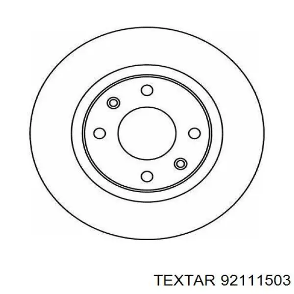 Disco de freno delantero Textar 92111503