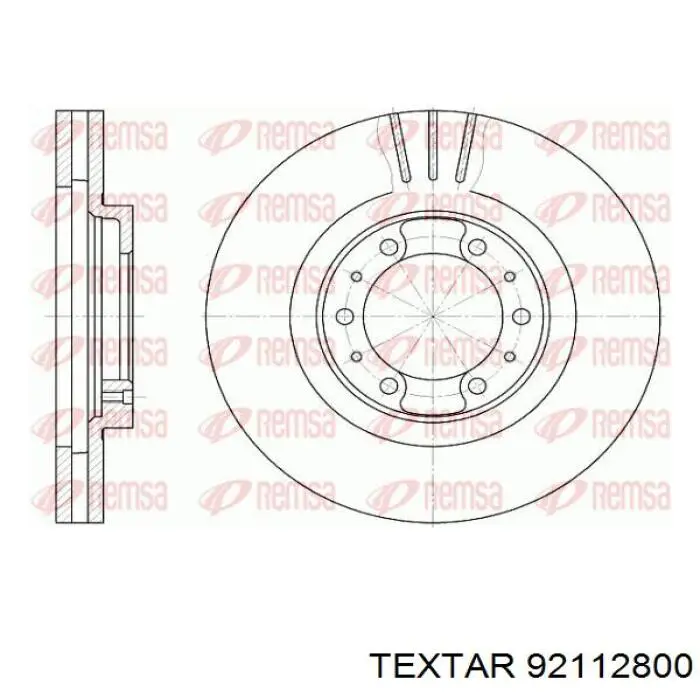 Disco de freno MB928120 Mitsubishi