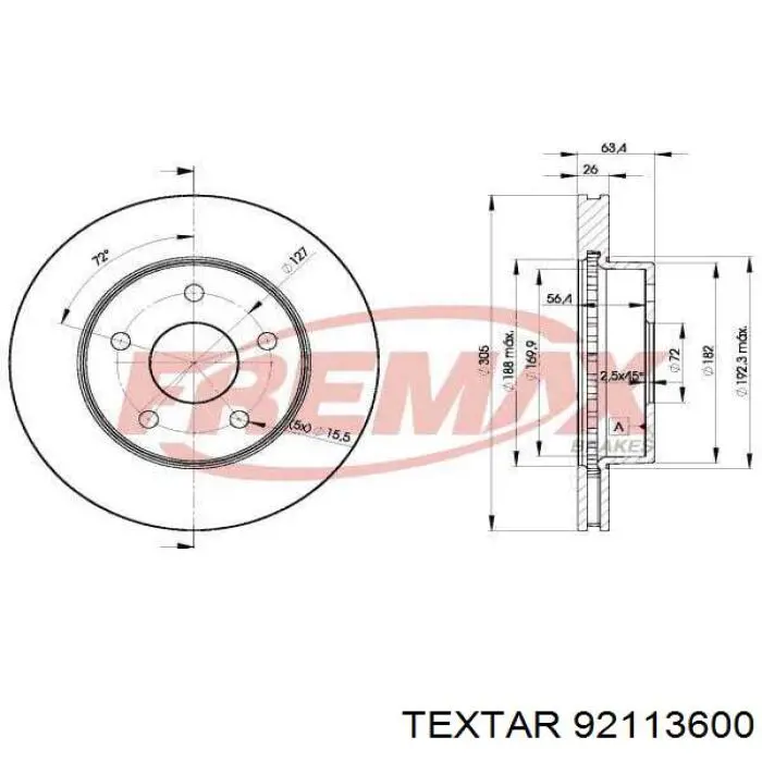 Freno de disco delantero Jeep Cherokee 2 XJ