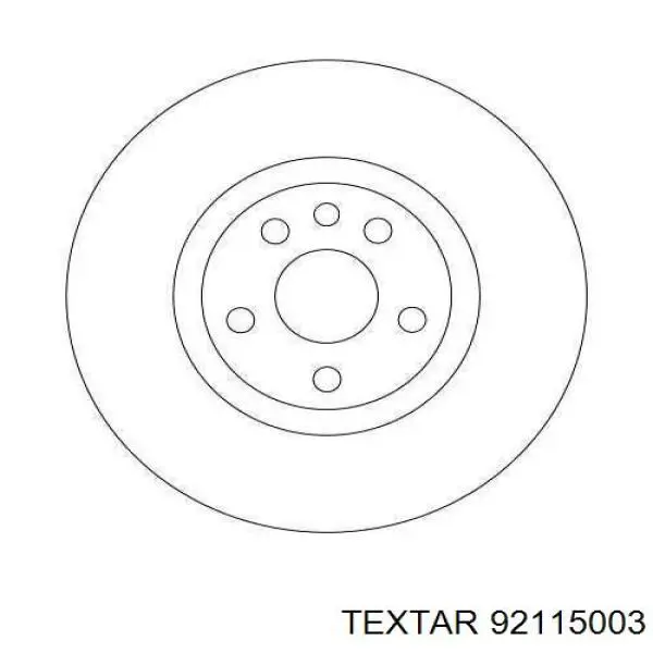 Disco de freno delantero Textar 92115003