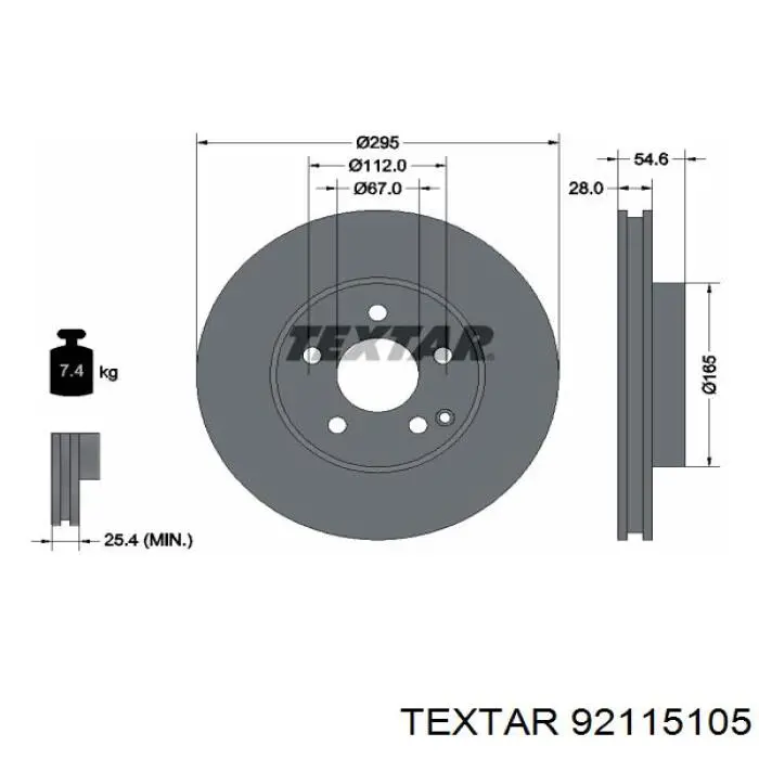 92115105 Textar Discos