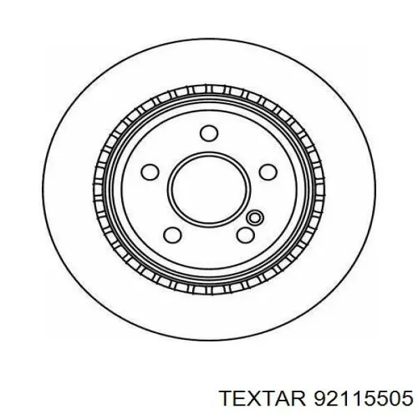 Disco de freno trasero TEXTAR 92115505