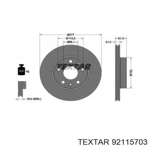 Frenos delanteros Textar 92115703 precio, desde 33,21 EUR