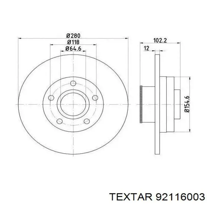 Freno de disco delantero Renault Trafic 2 FL