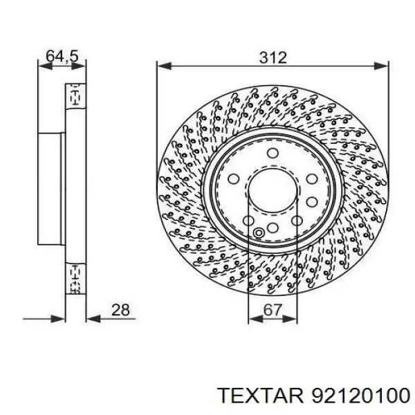 92120100 Textar freno de disco delantero