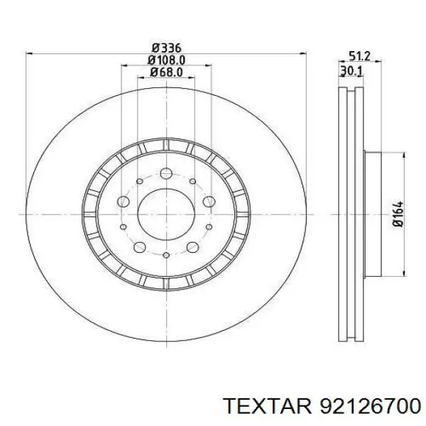 92126700 Textar freno de disco delantero