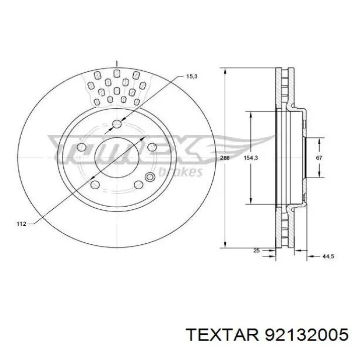 92132005 Textar freno de disco delantero